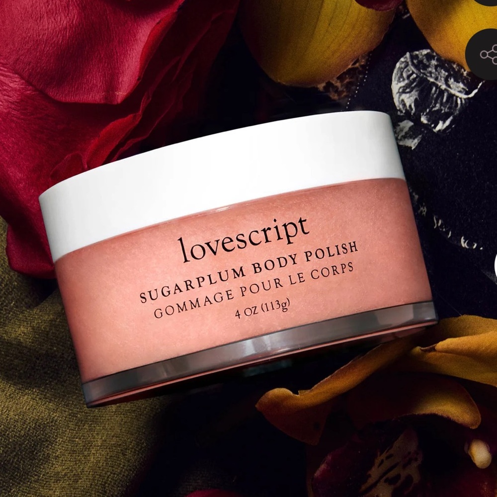 lovescript sugarplum body polish 4oz BRAND NEW/SEALED